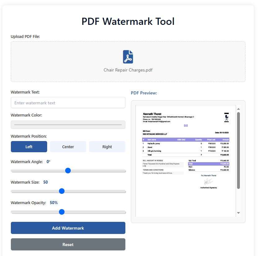 Watermark PDF Online